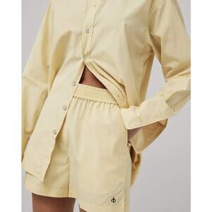 Rag & Bone Emma Poplin Shorts‎ Butter Yellow beach lounge comfortable stretch
